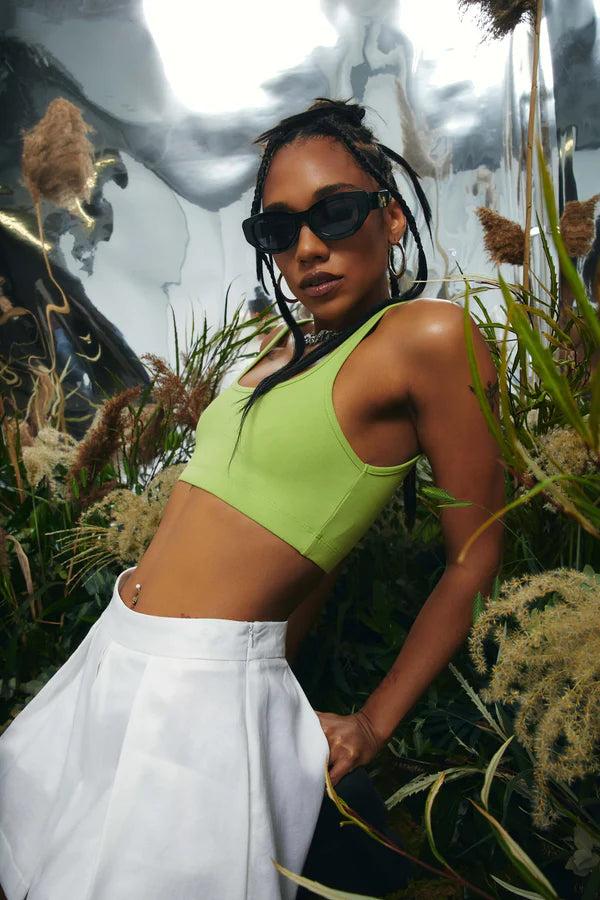 Camisole bralette vert lime