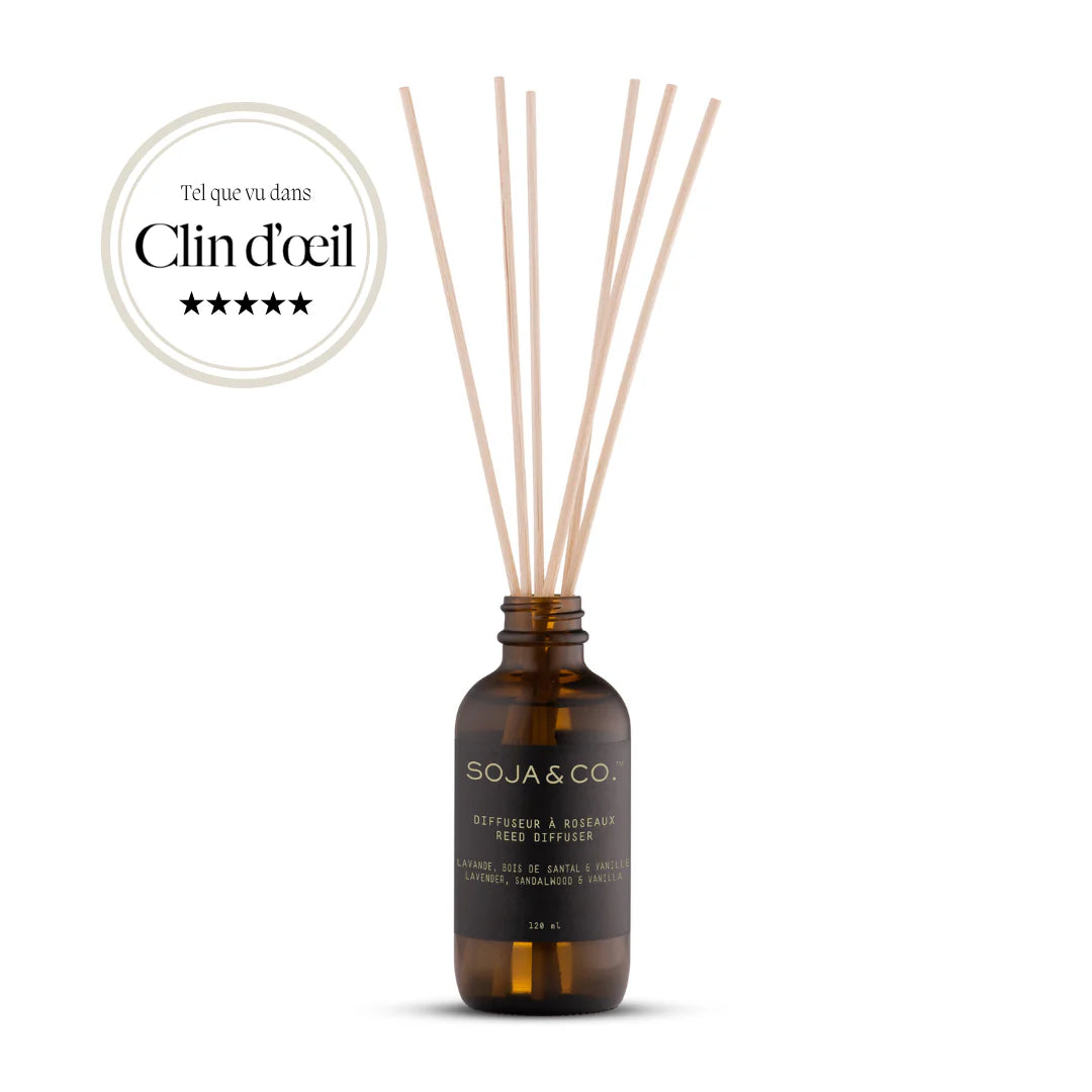 Diffuseur à roseaux LAVANDE, BOIS DE SANTAL & VANILLE