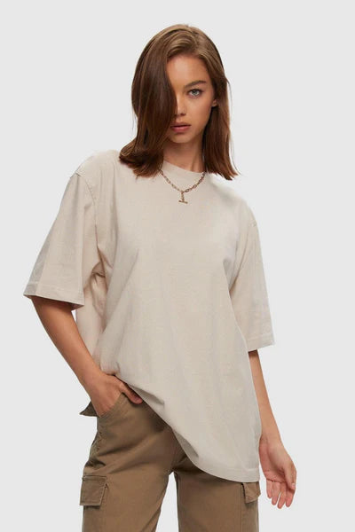T-shirt oversize boyfriend CRÈME IVOIRE