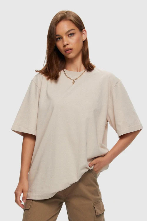 T-shirt oversize boyfriend CRÈME IVOIRE