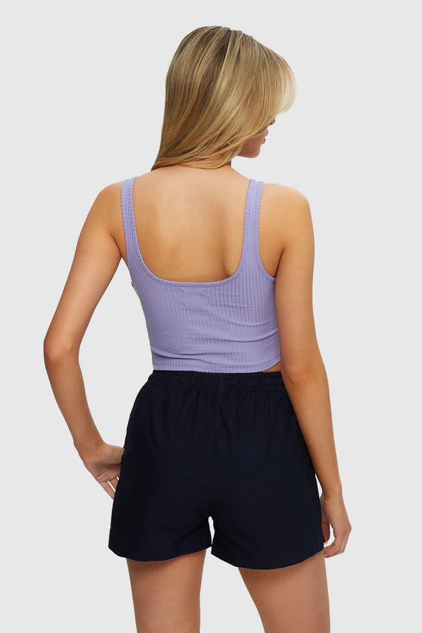 Camisole côtelée lavande