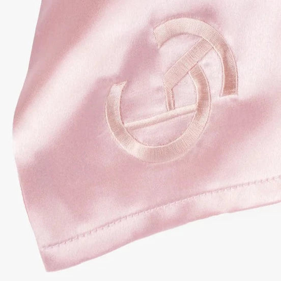 Taie d'oreiller en soie ROSE