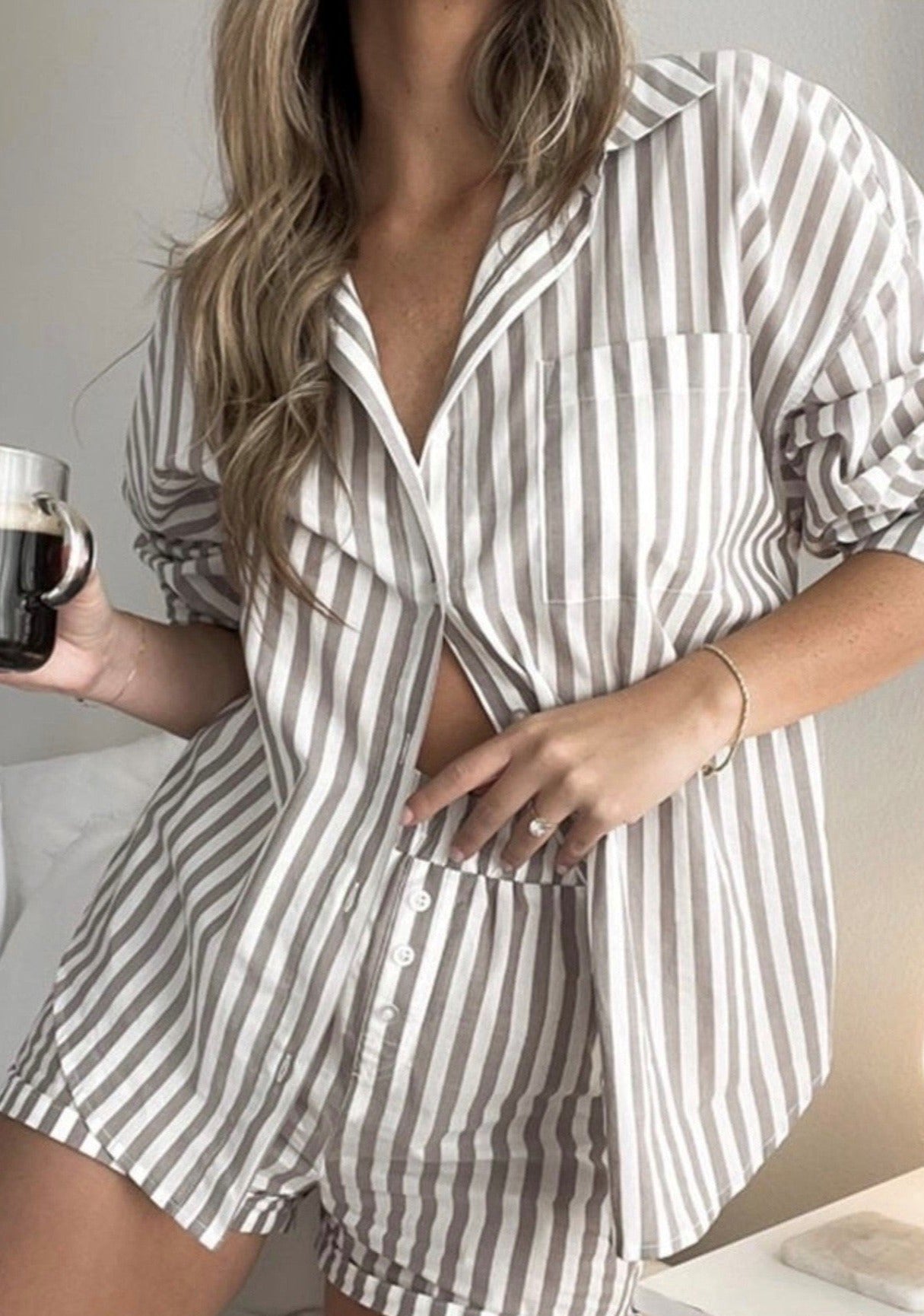Ensemble chemise et boxer STRIPE