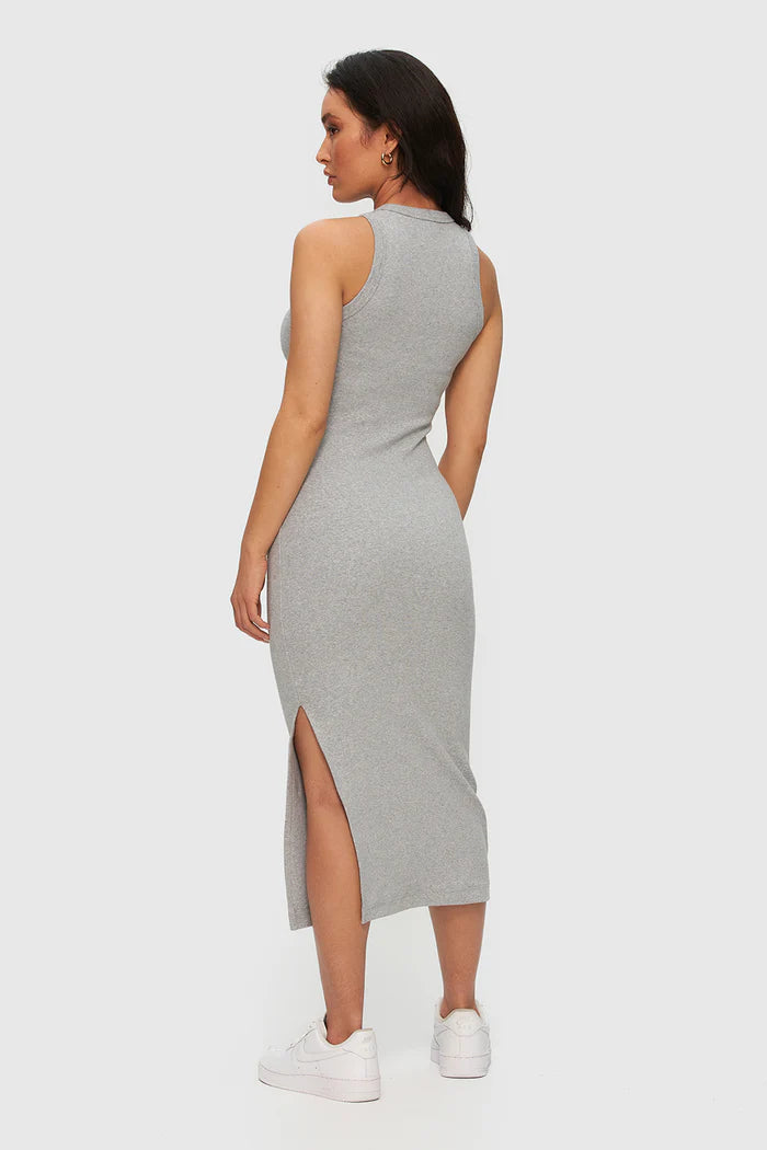 Gray ribbed dress