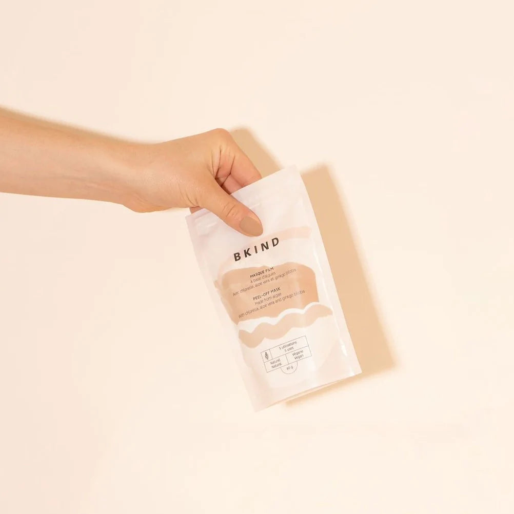 Film mask based on CHLORELLA, ALOE VERA AND GINKGO BILOBA seaweed
