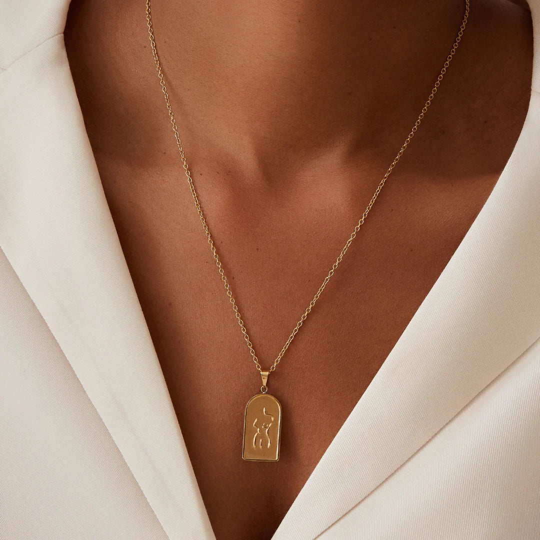 WOMAN necklace - gold plated