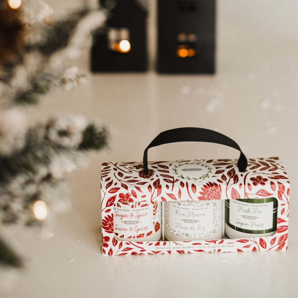 Trio candles - holiday box