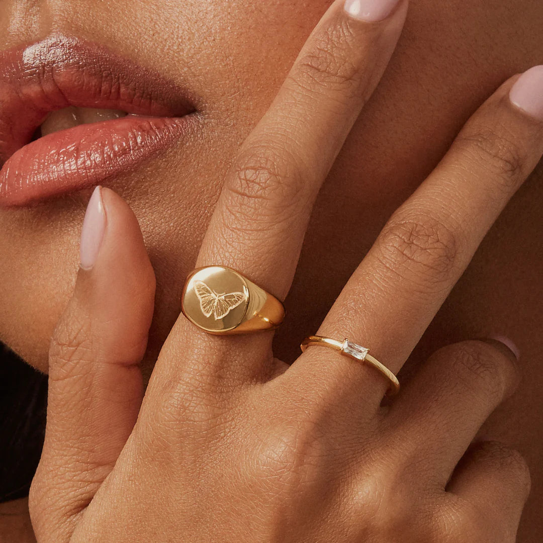 BUTTERFLY ring - gold plated