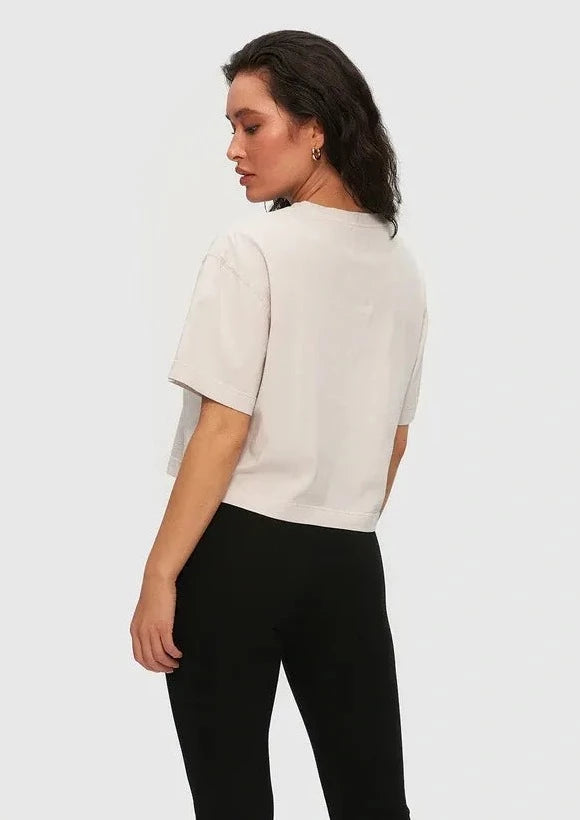 Sand cropped t-shirt