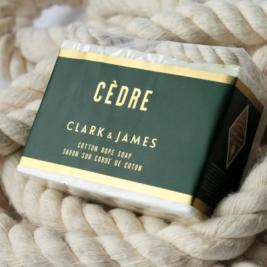 Soap on cotton rope CEDAR