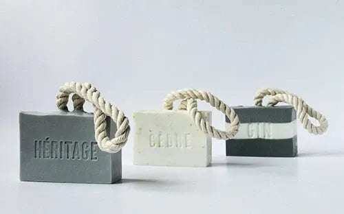 HERITAGE soap on cotton rope