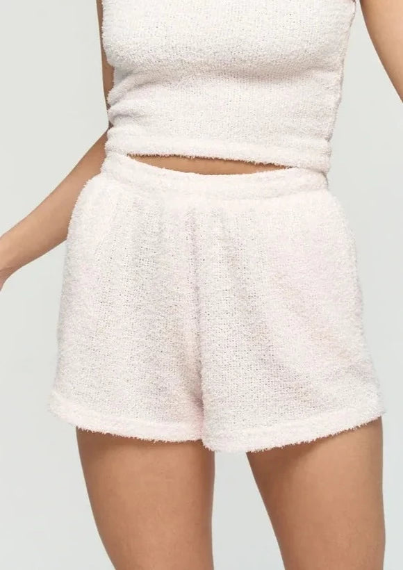Pink pearl teddy shorts