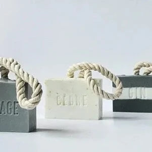 Soap on cotton rope CEDAR