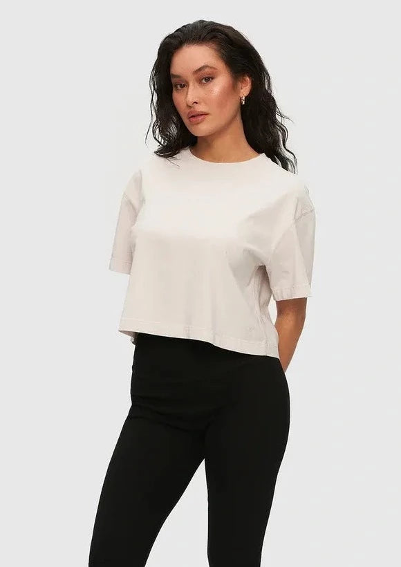 Sand cropped t-shirt