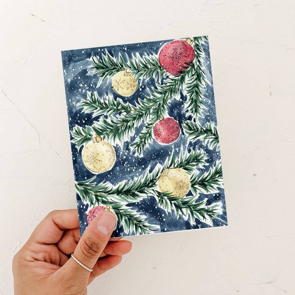 La carte de souhaits ORNAMENTS VINTAGE