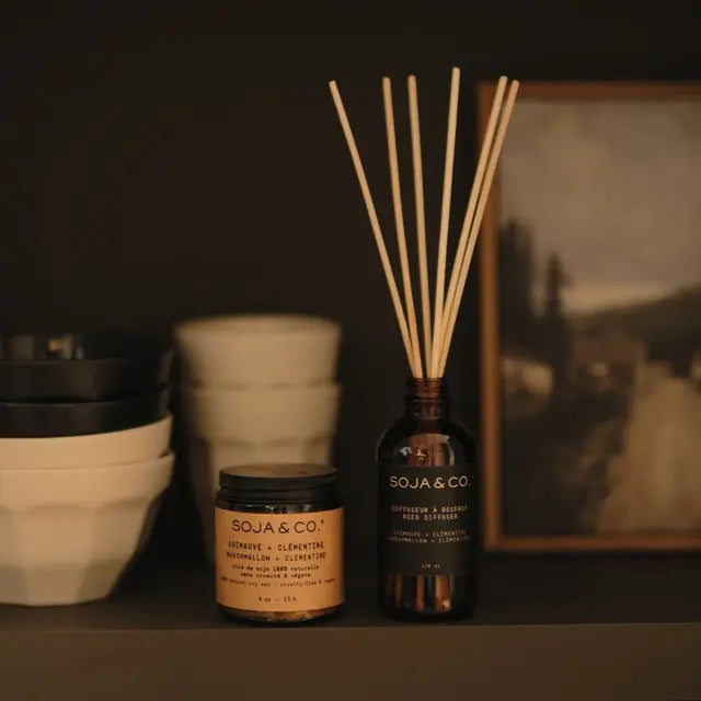 Diffuseur à roseaux GUIMAUVE + CLÉMENTINE