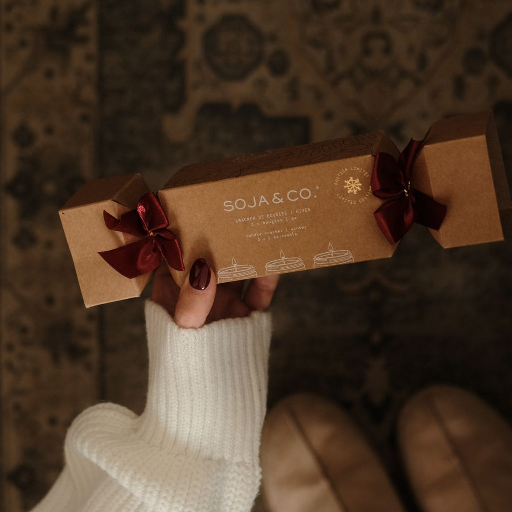 Coffret de 3 chandelles - CRACKER HIVER