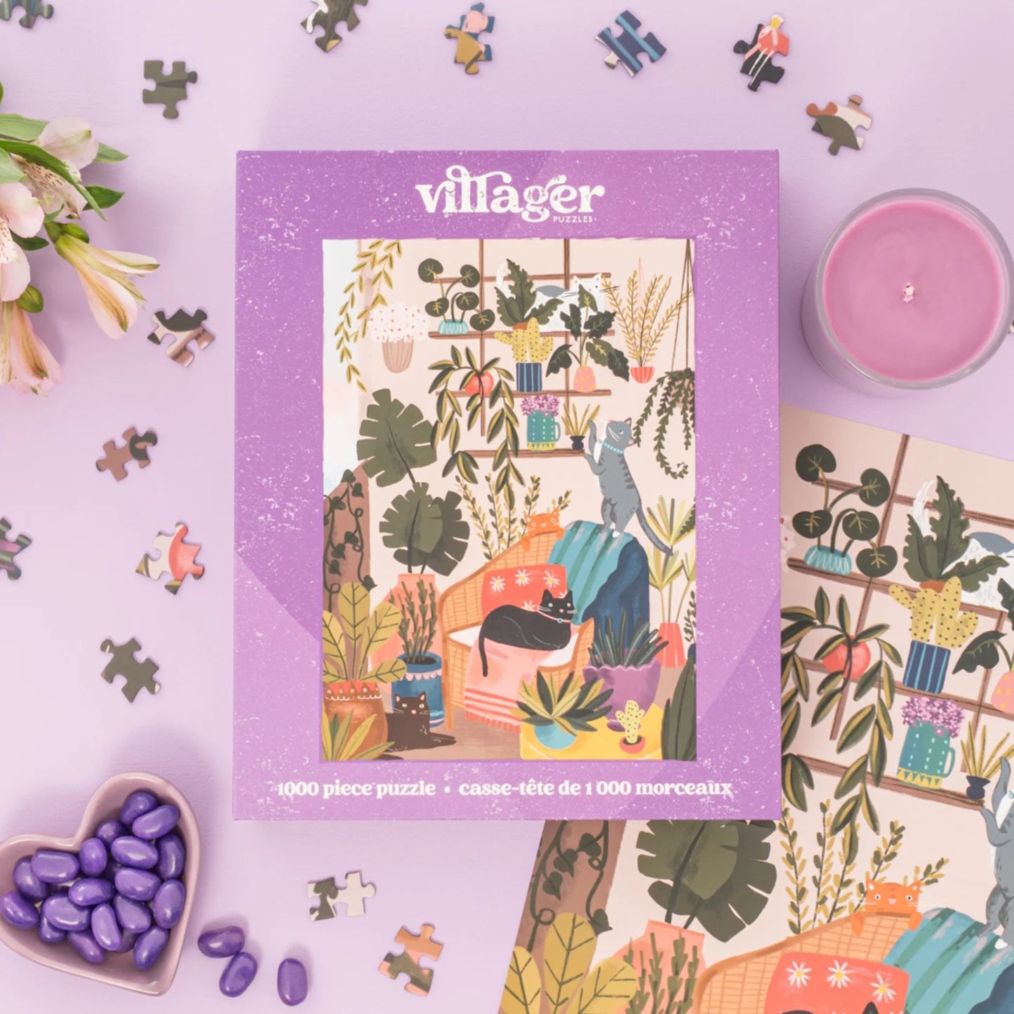 Puzzle de 1000 morceaux CHATS DE BALCON