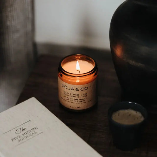 Chandelle BAIES GIVRÉES + PIN