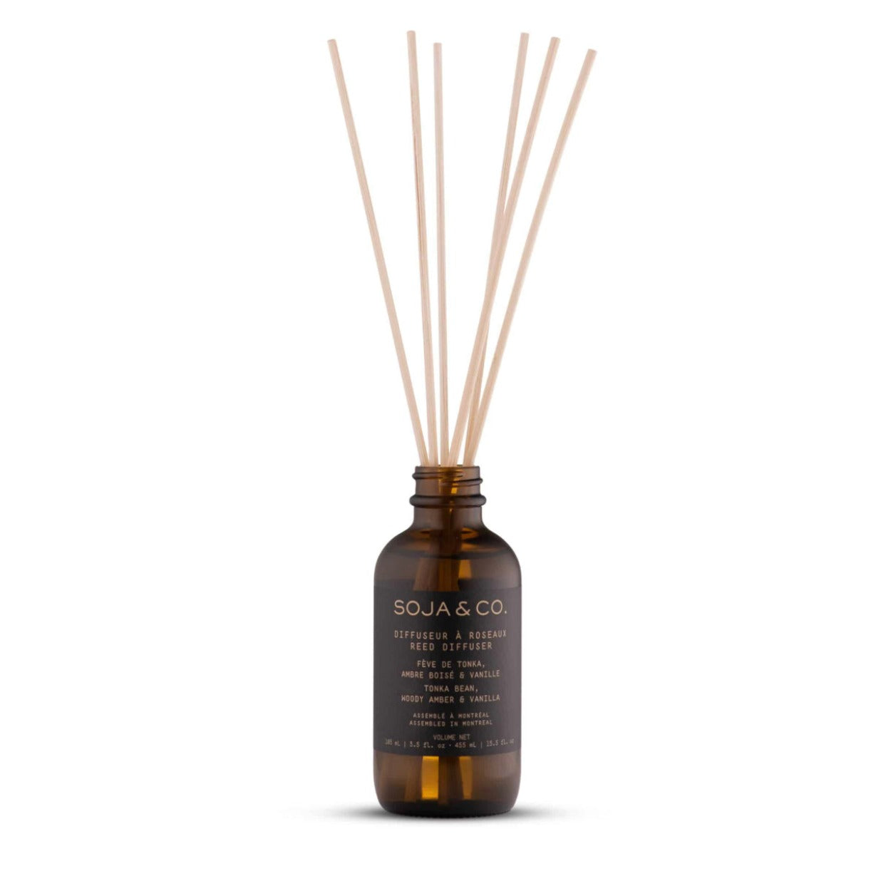 Diffuseur à roseaux FÈVE DE TONKA, AMBRE BOISÉE & VANILLE