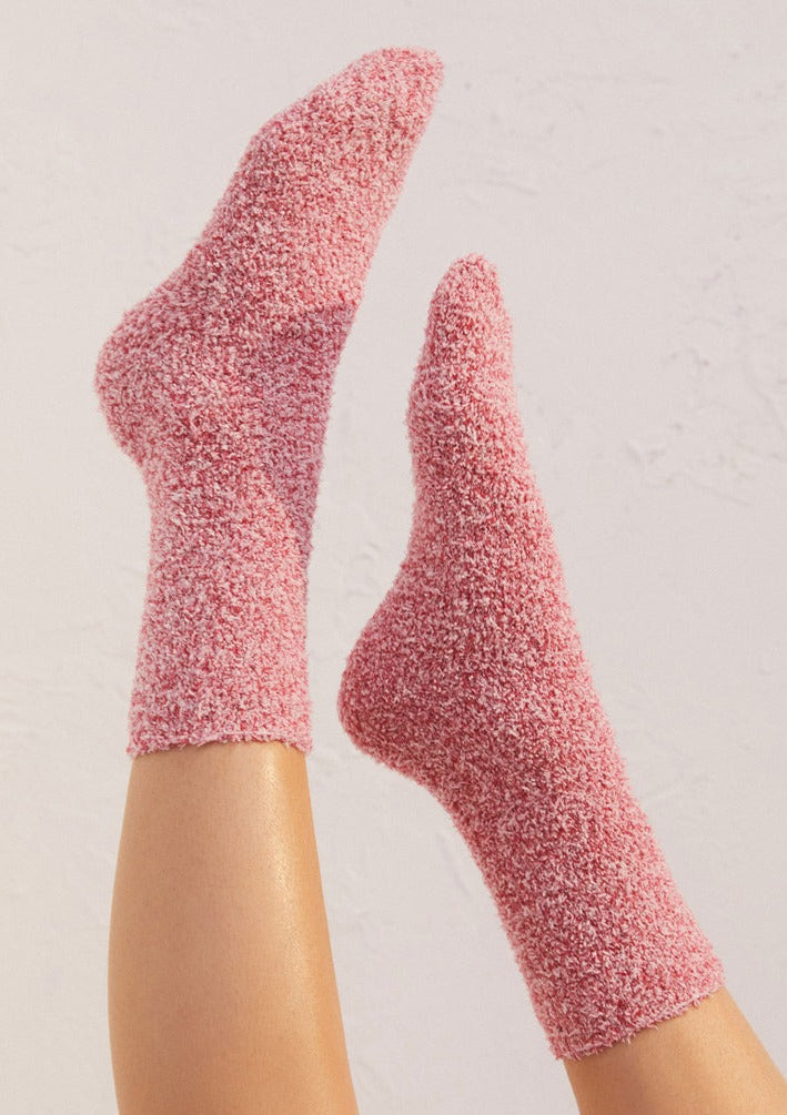 Bas en peluche LIGNES ET ROSE