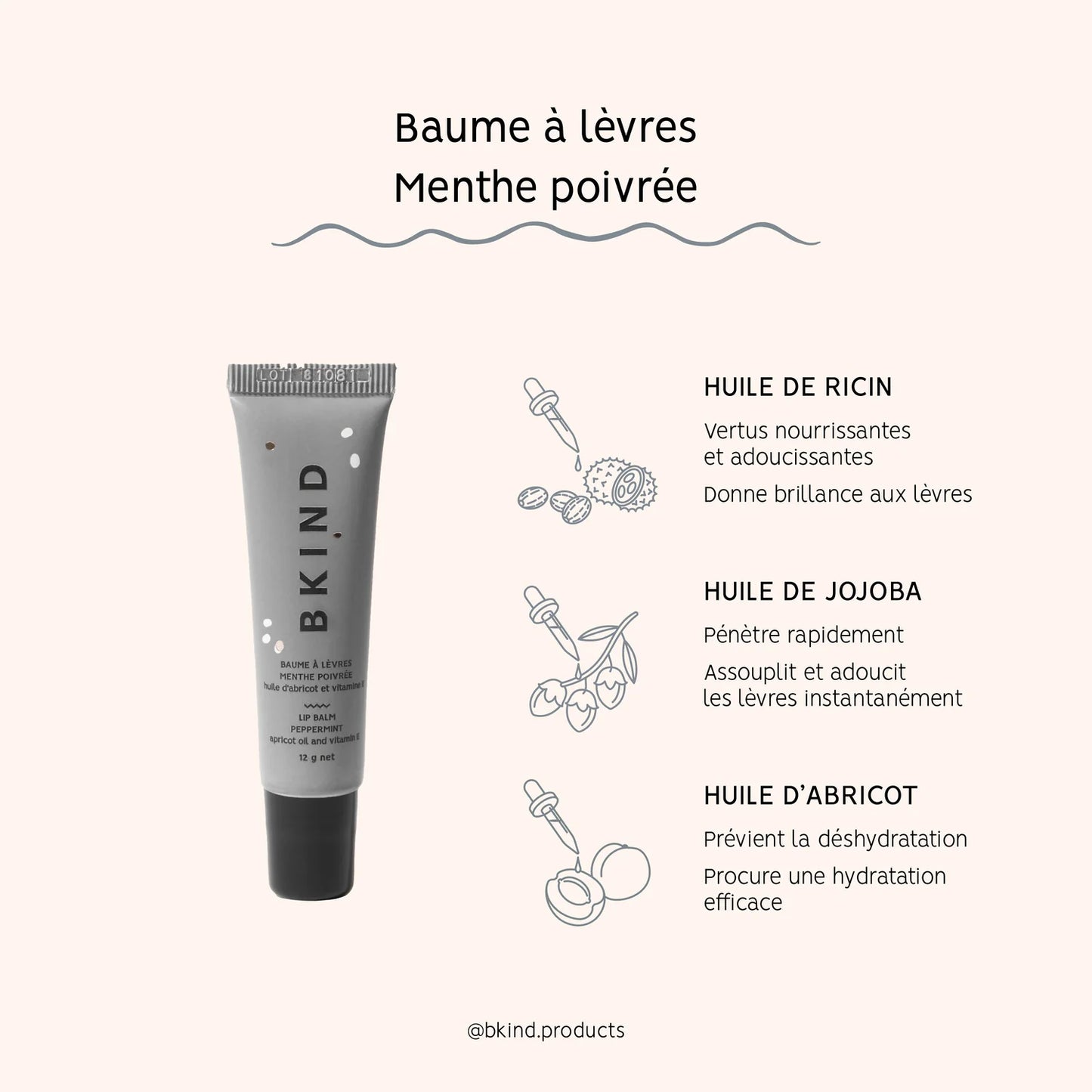 Baume à lèvres MENTHE POIVRÉE