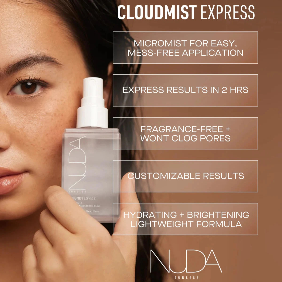 Eau autobronzante pour le visage - CLOUDMIST EXPRESS