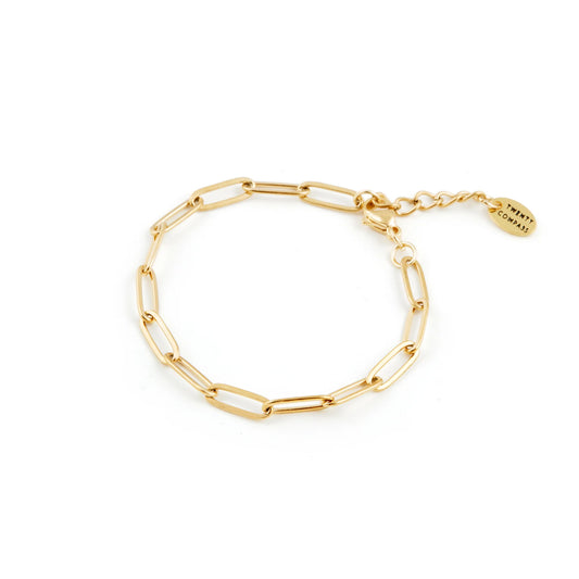 Bracelet PAPERCLIP - plaqué or