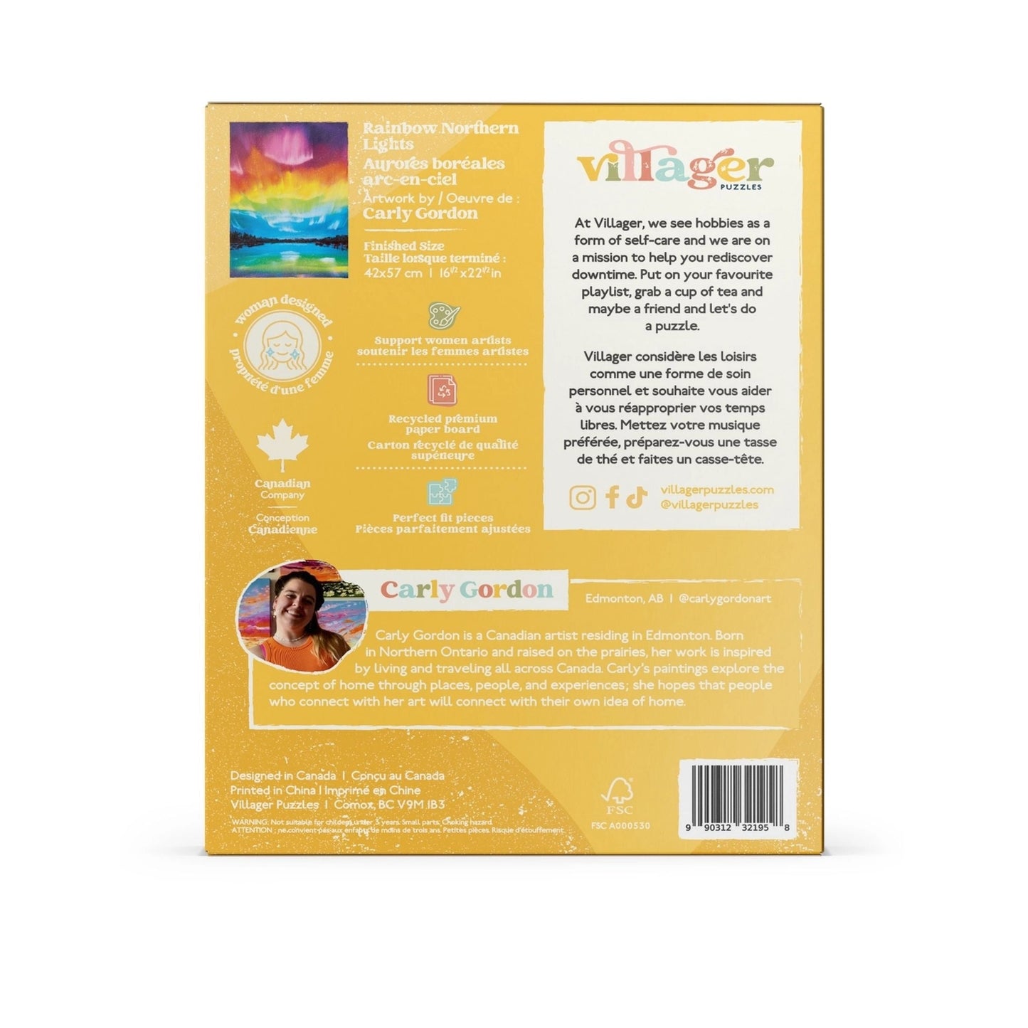 Puzzle de 500 morceaux AURORES BORÉALES ARC-EN-CIEL