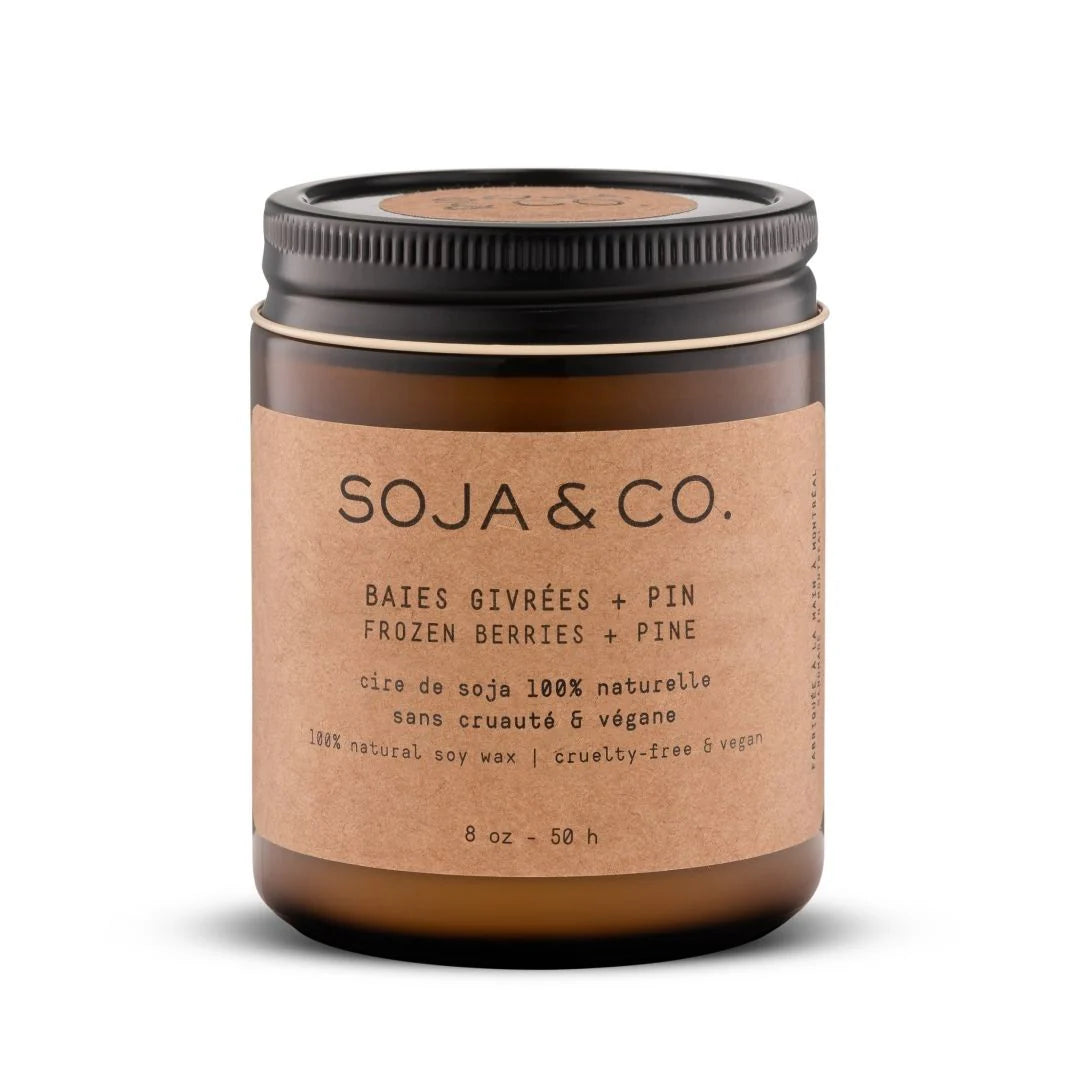 Chandelle BAIES GIVRÉES + PIN