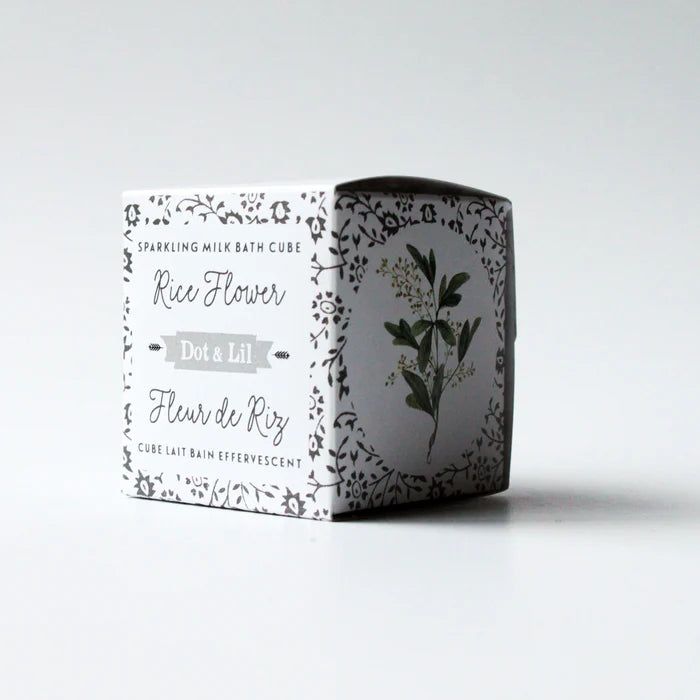 Cube pour le bain effervescent FLEUR DE RIZ