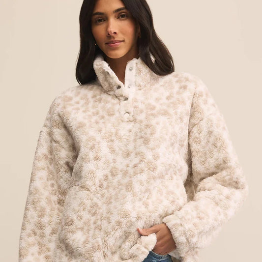 La veste en sherpa BROOKLYN LEOPARD