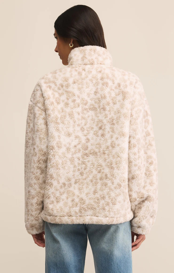 La veste en sherpa BROOKLYN LEOPARD