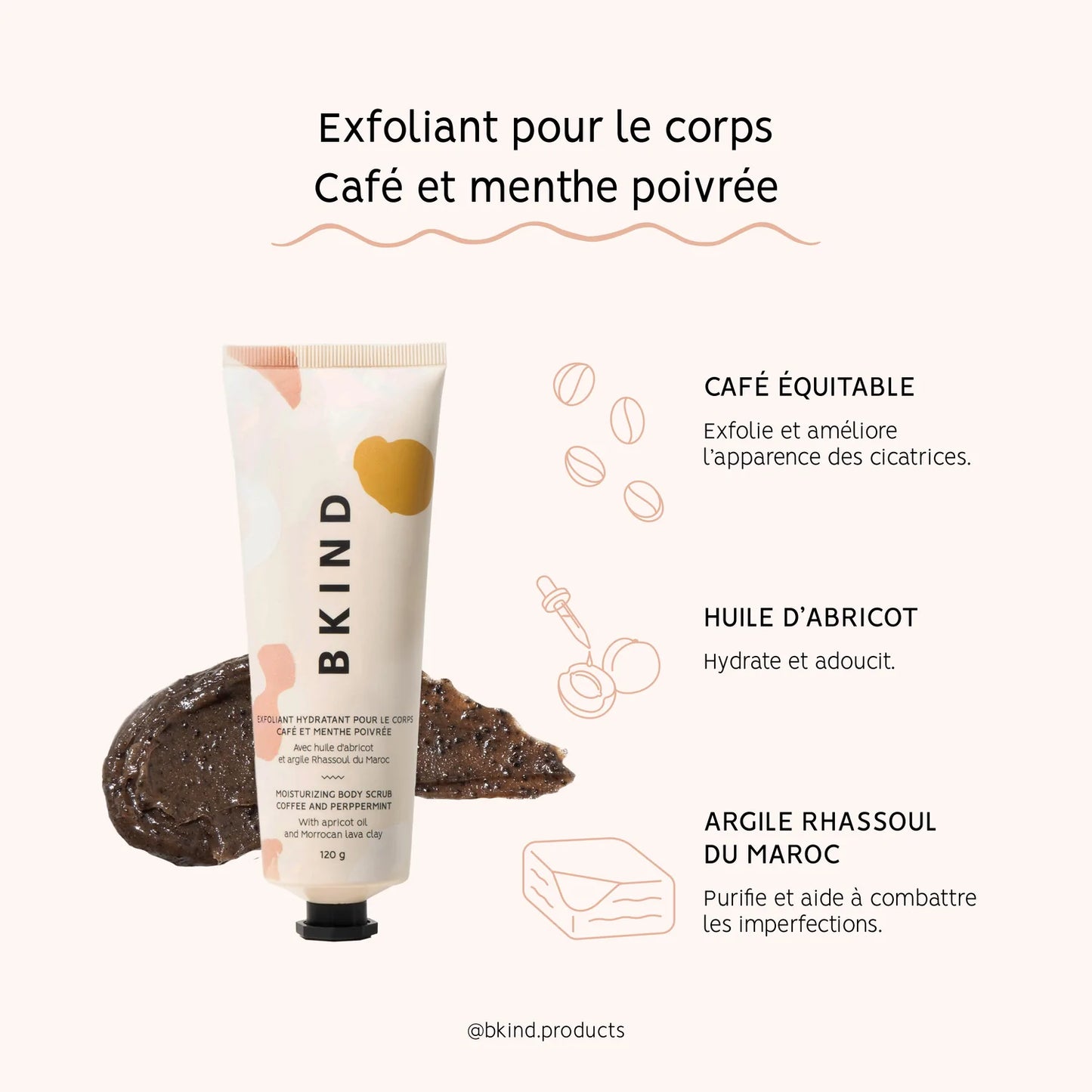 Exfoliant hydratant CAFÉ ET MENTHE POIVRÉE