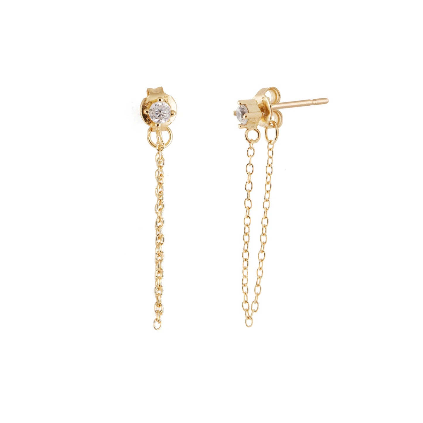Chain Studs - vermeil