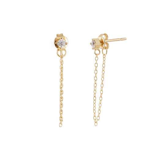 Chain Studs - vermeil