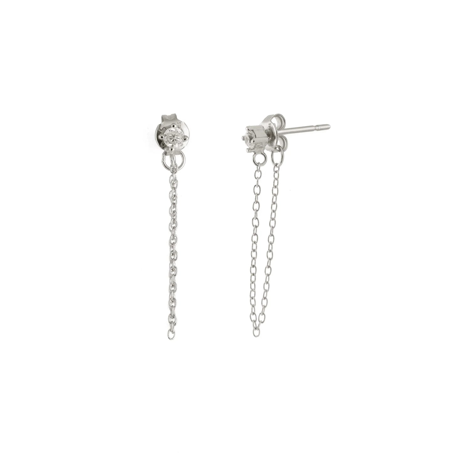 Chain Studs - sterling silver