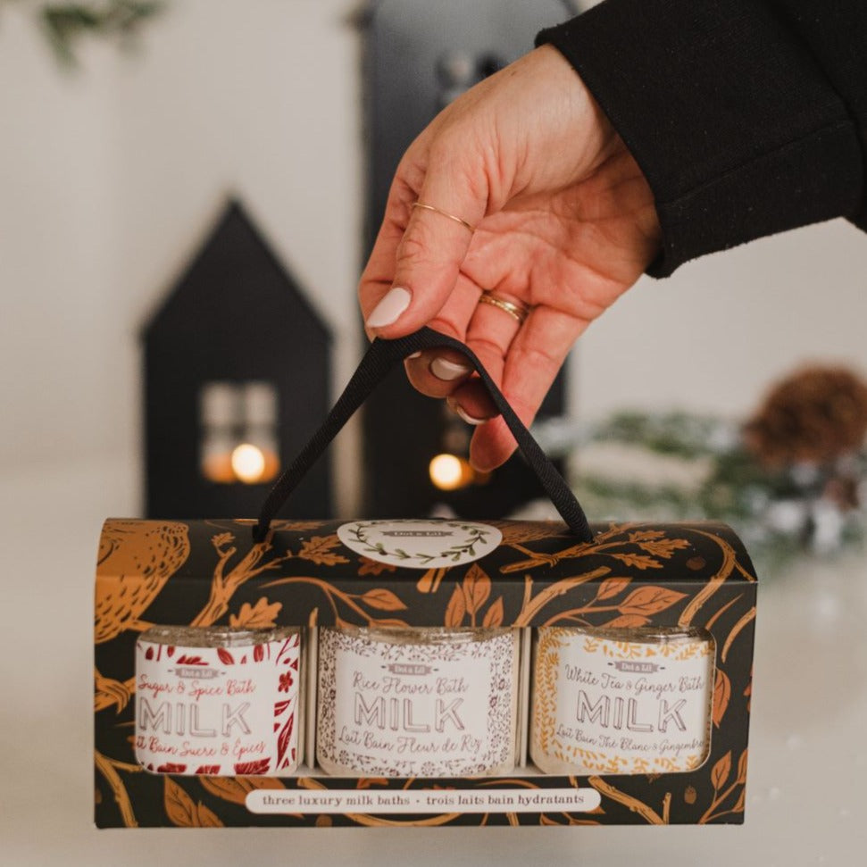 Holiday Bath Milk Trio Set