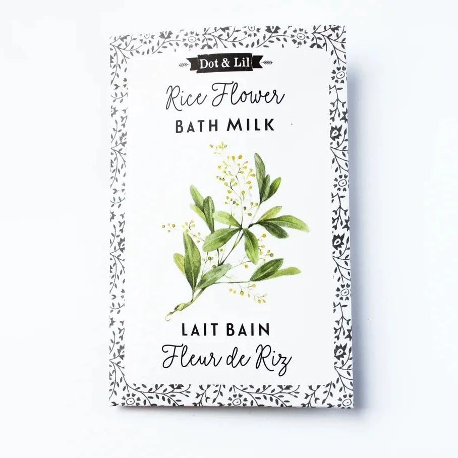 Sachet milk with RICE FLOWER flowers