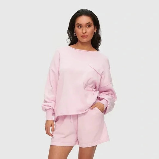 Pull en tricot rose