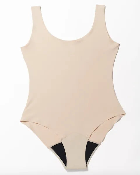 Absorbent seamless bodysuit